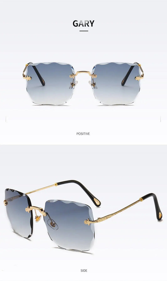 Frameless square sunglasses | Stylus Shades