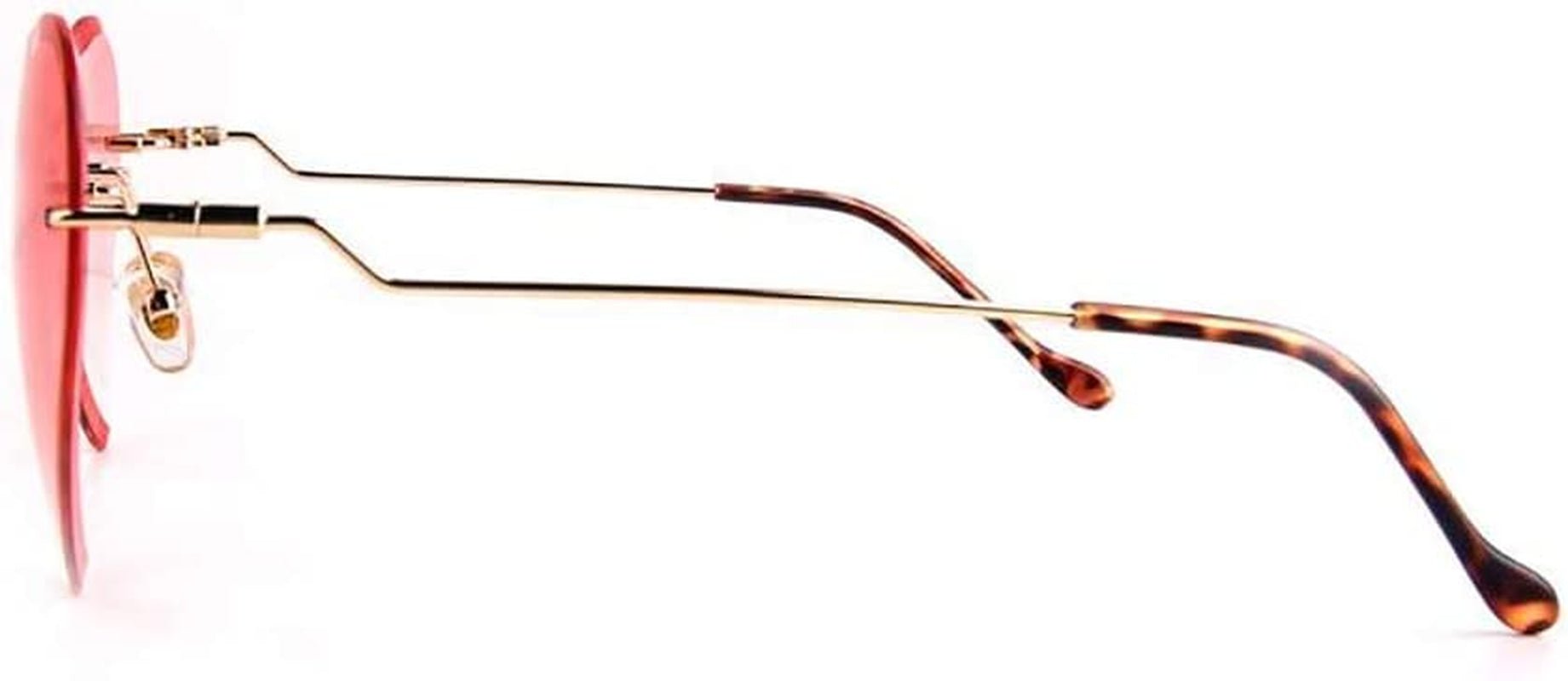 rimless heart sunglasses - 1